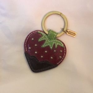 Coach chocolate covered strawberry keychain